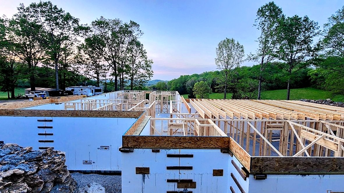Floor framing over a new foundation in Middle Tennessee